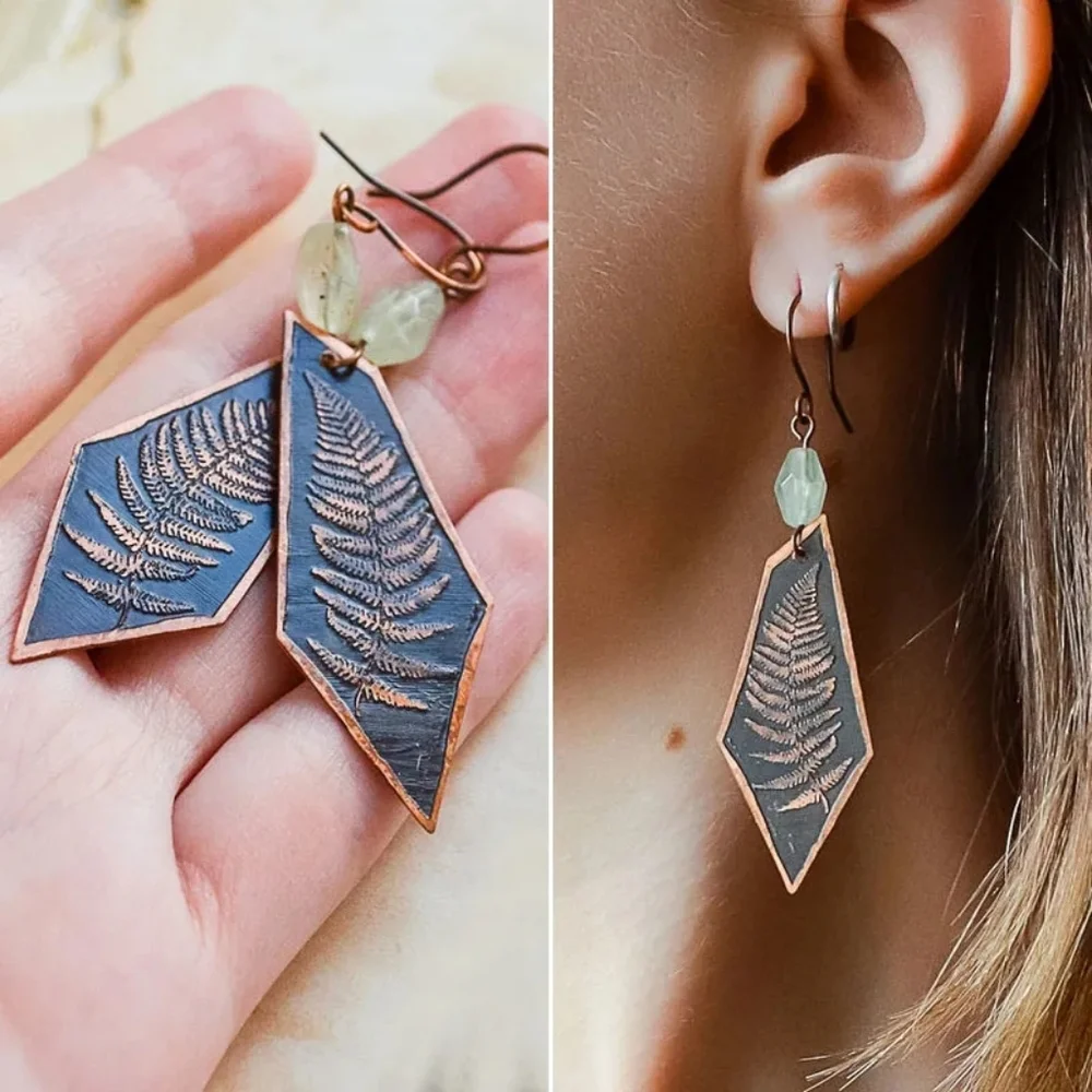 Metal Artisan Earrings - Picture 2 of 2